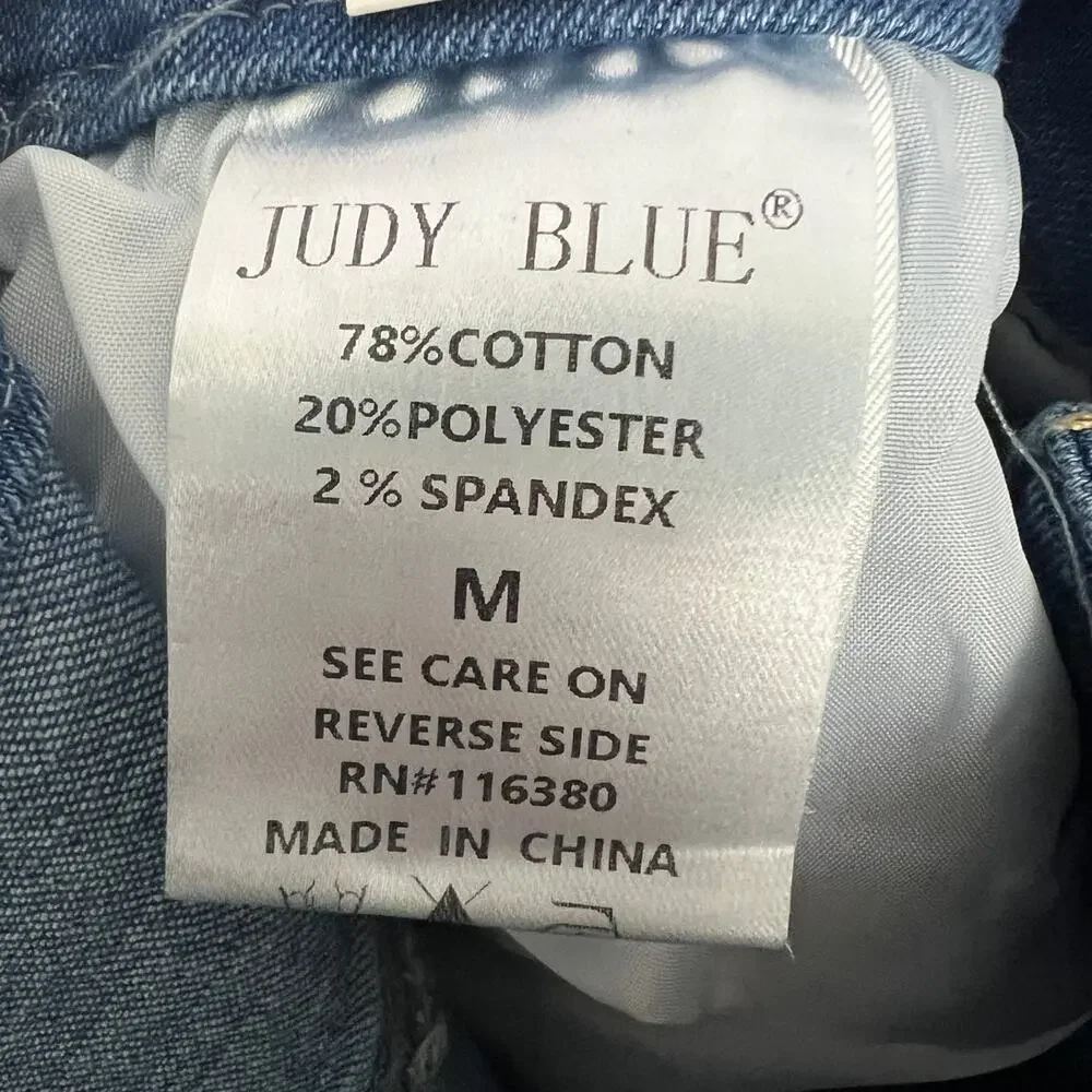 NWT Judy Blue Womens M Minimalist Staple Y2K High Waist Slim Stretch‎ Blue Jeans